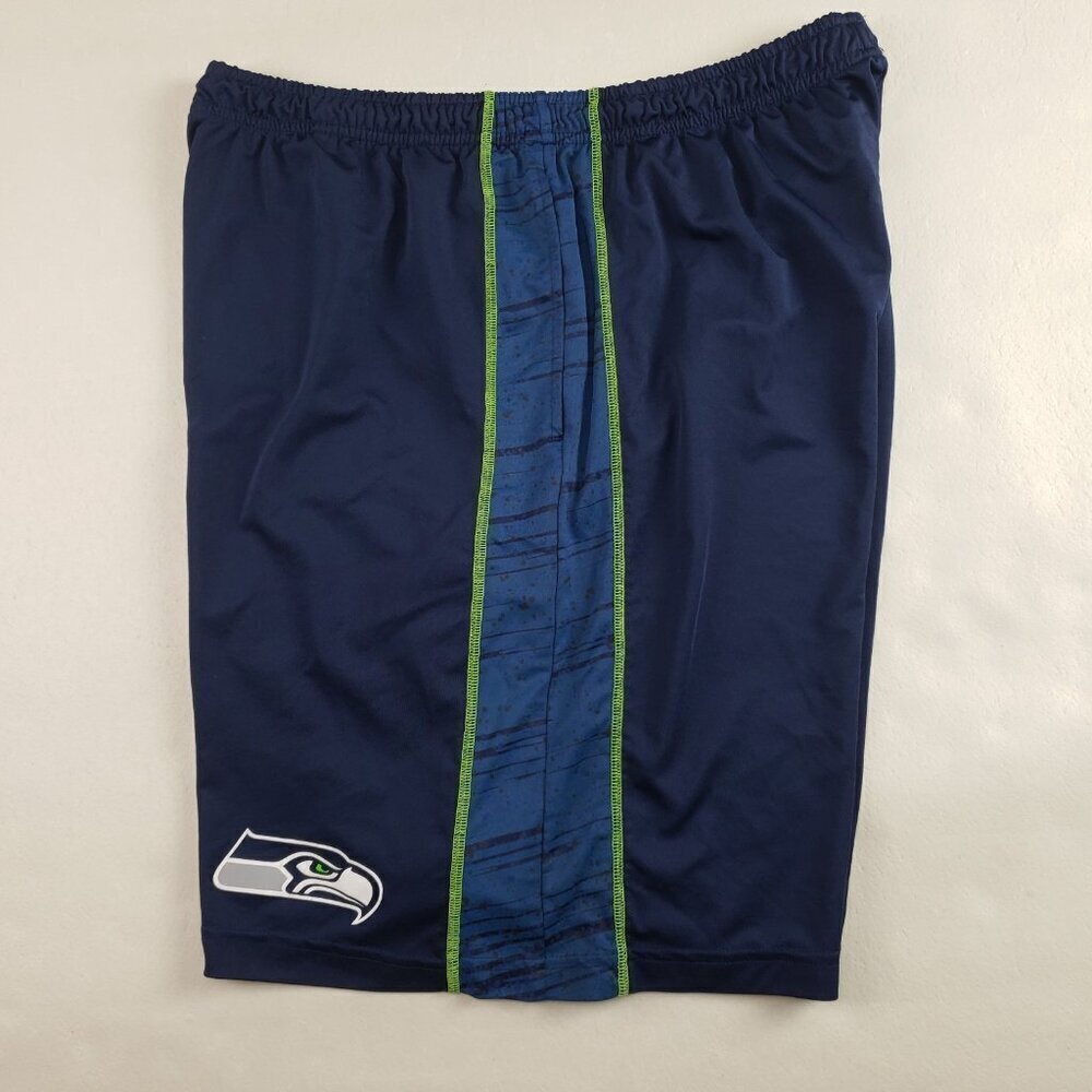 Seattle Seahawks Mesh Short  Mens XL Blue NFL Team Apparel Football TX3 Cool - Picture 2 of 12